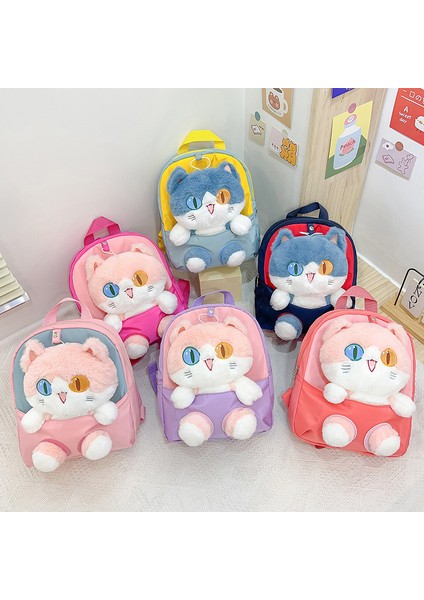 Karikatür Çocuk Sırt Çantası Moda Kedi Bebek Sırt Çantası Çıkarılabilir Anaokulu Okul Çantası Stokta (Yurt Dışından) modelleri