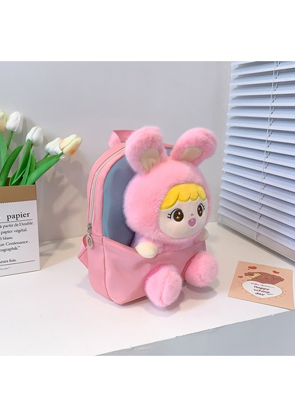 Karikatür Anaokulu Okul Çantası Girly Kalp Ilköğretim Okulu Öğrenci Sırt Çantası Peluş Bebek Sırt Çantası Erkekler ve Kızlar Için (Yurt Dışından) modelleri