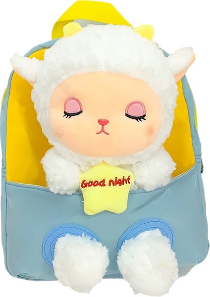 Sevimli Kuzu Bebek Sırt Çantası Hafif Su Geçirmez Çocuk Okul Çantası Karikatür Koyun Bebek Anaokulu Sırt Çantası (Yurt Dışından)