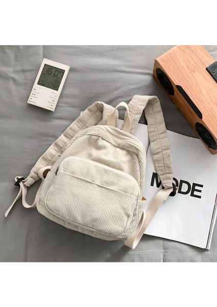 Kadife Katı Renk Okul Çantası Bayan Sırt Çantası Lise Üniversite Öğrencisi Retro Basit Mini Küçük Sırt Çantası (Yurt Dışından) modelleri