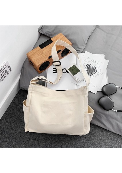 Retro Gündelik Kanvas Çanta Büyük Kapasiteli Messenger Çanta Seyahat Taşınabilir Omuz Çantası Üniversite Öğrencisi Okul Çantası (Yurt Dışından) indirimleri