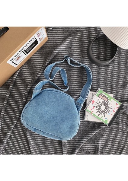 Denim Çapraz Çanta Kadın Kabuk Çanta Moda Basit Rahat Retro Omuz Çantası (Yurt Dışından) fiyatları