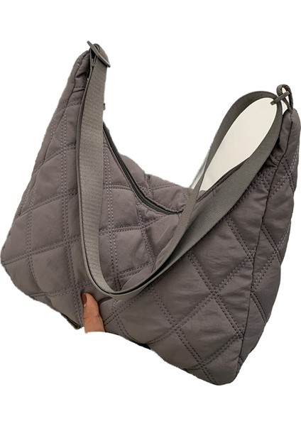 Crossbody Çanta Kadın Omuz Çantası Büyük Kapasiteli Rahat Pamuklu Çanta Kadın Hamur Çantası (Yurt Dışından)