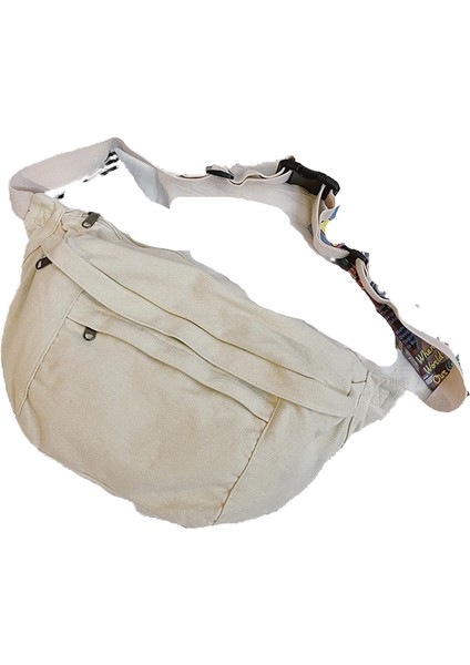 Kadın Üniversite Öğrencileri Için Crossbody Çanta Büyük Kapasiteli Omuz Çantası Yıkanmış Kanvas Çanta Kadın Spor Bel Çantası Rahat Göğüs Çantası (Yurt Dışından)