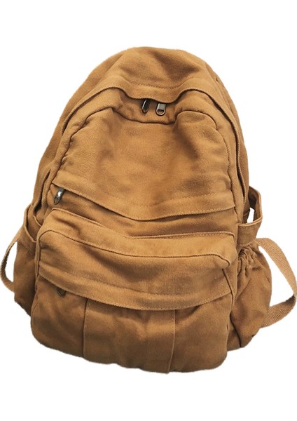 Okul Çantası Kadın Mori Retro Eski Üniversite Öğrencisi Sırt Çantası Kadın Moda Yıkama Tuval Sırt Çantası (Yurt Dışından)