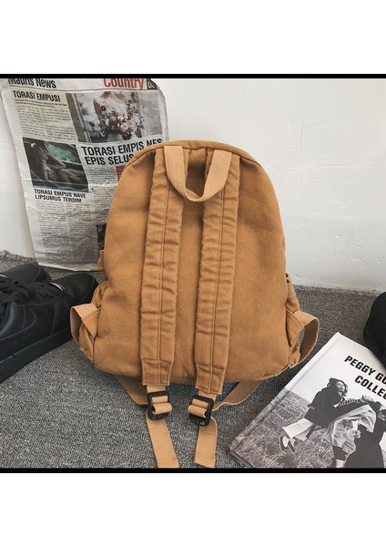 Okul Çantası Kadın Mori Retro Eski Üniversite Öğrencisi Sırt Çantası Kadın Moda Yıkama Tuval Sırt Çantası (Yurt Dışından) fırsatları