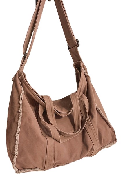 Omuz Çantası Erkek ve Kadın Kişilik Çapak Kanvas Çanta Taşınabilir Messenger Çanta Öğrenci Postacı Çantası (Yurt Dışından)