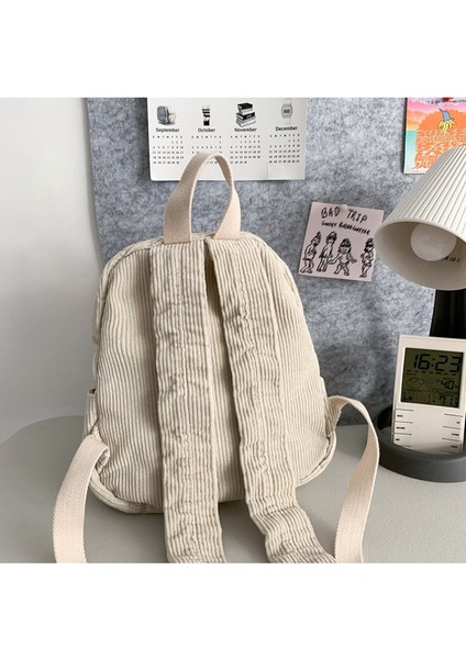 Kadife Katı Renk Okul Çantası Bayan Sırt Çantası Lise Üniversite Öğrencisi Retro Basit Mini Küçük Sırt Çantası (Yurt Dışından) indirimleri