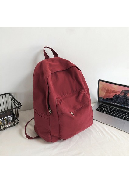Schoolbag Kadın Retro Orman Yıkanmış Keten Sırt Çantası Lise Üniversite Öğrencisi Rahat Sırt Çantası (Yurt Dışından) modelleri