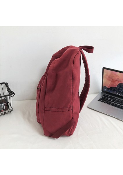 Schoolbag Kadın Retro Orman Yıkanmış Keten Sırt Çantası Lise Üniversite Öğrencisi Rahat Sırt Çantası (Yurt Dışından) fırsatları