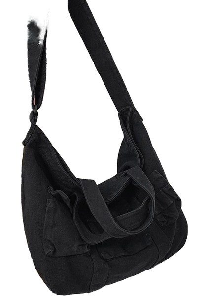 Kanvas Çanta Kadın Giyim Rüzgar Tite Çanta Moda Gündelik Kadın Çanta Büyük Kapasiteli Taşınabilir Crossbody Çanta (Yurt Dışından)