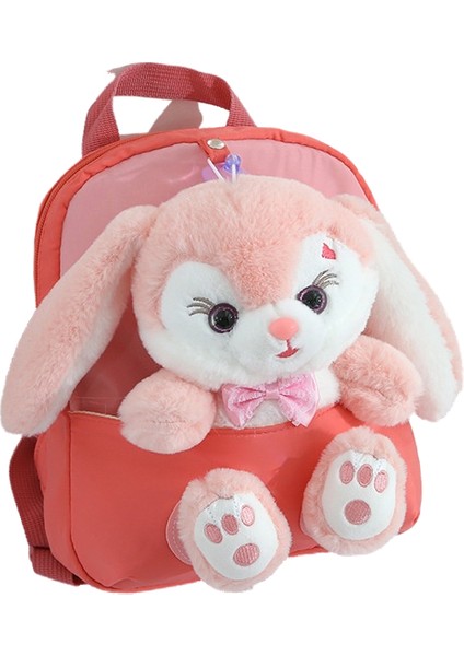 Karikatür Anaokulu Sırt Çantası Çocuk Okul Çantası Sevimli Peluş Tavşan Bebek Sırt Çantası (Yurt Dışından)