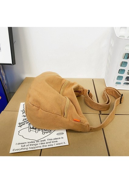 Kadın Yıkanmış Kanvas Çanta Moda Büyük Kapasiteli Alet Crossbody Çanta Edebi Omuz Çantası (Yurt Dışından) fiyatları