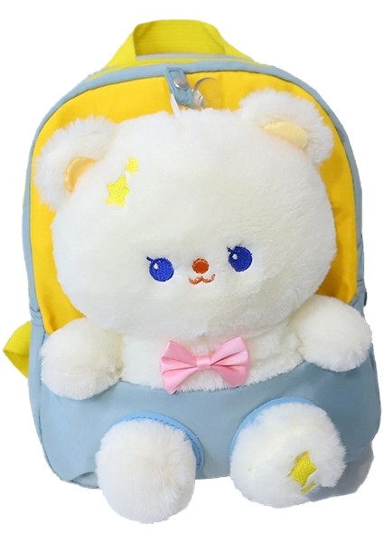 Çocuk Anaokulu Okul Çantaları, Erkek ve Kız Sırt Çantaları, Sevimli Karikatür Ayı Peluş Bebek Sırt Çantaları (Yurt Dışından)