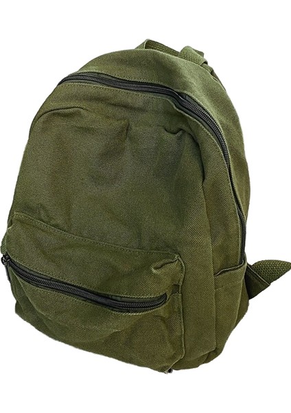 Düz Renk Okul Çantası Kadın Retro Üniversite Öğrencisi Sırt Çantası Seyahat Yıkanmış Tuval Küçük Sırt Çantası (Yurt Dışından)