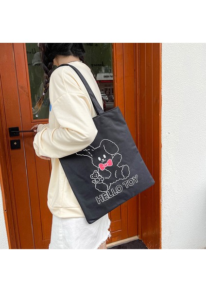 Kolej Tarzı Tek Omuz Kanvas Çanta Kadın Büyük Kapasiteli Çanta Kız Öğrenci Sınıf Çantası (Yurt Dışından) fırsatları