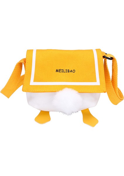 Karikatür Peluş Ördek Çocuk Öğrenci Ebeveyn-Çocuk Tek Omuz Crossbody Çanta Cep Telefonu Çantası Kadın Çantası (Yurt Dışından)