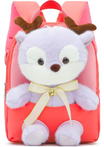 Çocuk Sevimli Sika Geyik Peluş Sırt Çantası Bahar Yeni Anaokulu Okul Çantası Rahat Kız Sırt Çantası (Yurt Dışından)