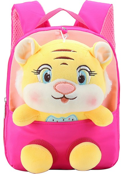 Peluş Bebek Bölünmüş Sırt Çantası, Anaokulu Erkek ve Kız Çocukları Sevimli Kaplan Bebek Okul Çantasını Sever (Yurt Dışından)