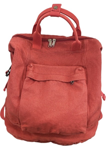 Schoolbag Kadın Düz Renk Büyük Kapasiteli Sırt Çantası Üniversite Öğrencisi Yıkanmış Sıkıntılı Kanvas Sırt Çantası (Yurt Dışından)