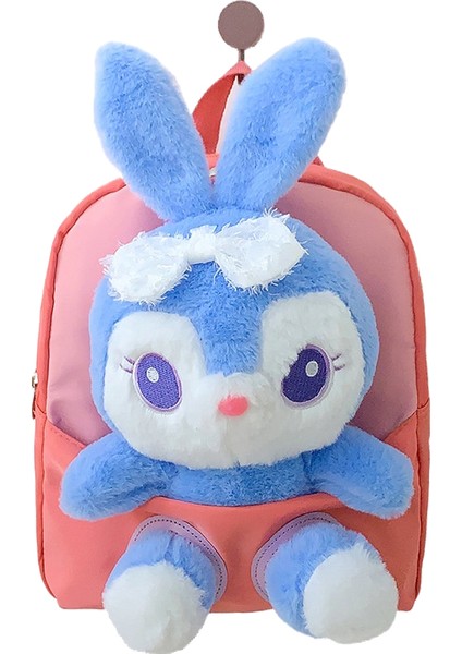 Çocuk Sırt Çantası Trendy Karikatür Tavşan Peluş Sırt Çantası Sevimli Tavşan Anaokulu Okul Çantası (Yurt Dışından)