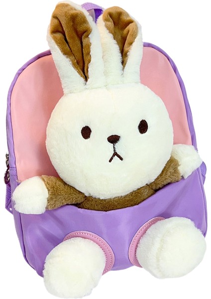 Anaokulu Okul Çantası Karikatür Tavşan Peluş Sırt Çantası Moda Hafif Çocuk Sırt Çantası (Yurt Dışından)