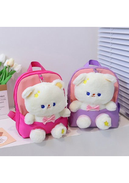 Çocuk Anaokulu Okul Çantaları, Erkek ve Kız Sırt Çantaları, Sevimli Karikatür Ayı Peluş Bebek Sırt Çantaları (Yurt Dışından) indirimleri