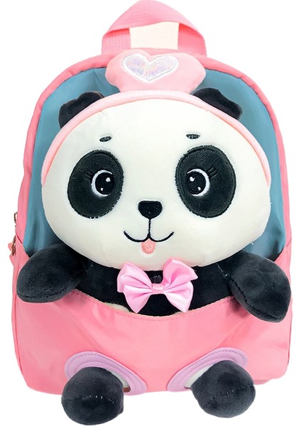 Anaokulu Okul Çantası Karikatür Panda Peluş Sırt Çantası Büyük Kapasiteli Hafif Sevimli Ilkokul Öğrencisi Sırt Çantası (Yurt Dışından)