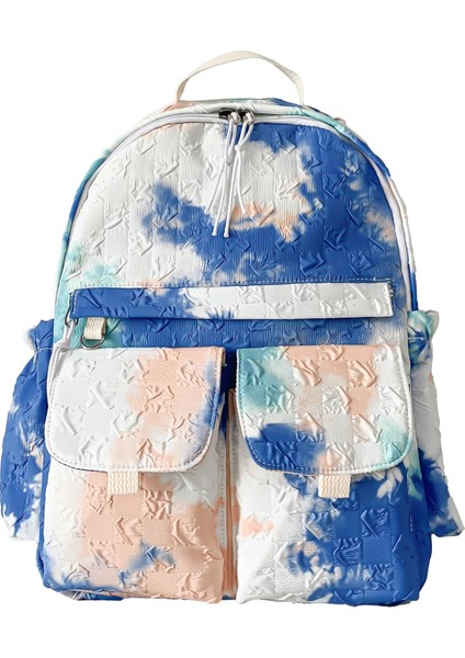 Okul Çantası Kadın Grafiti Render Baskılı Sırt Çantası (Yurt Dışından)