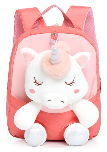 Çocuk Sırt Çantası Unicorn Sırt Çantası Anaokulu Karikatür Peluş Bebek Okul Çantası Hafif Naylon Çanta (Yurt Dışından)