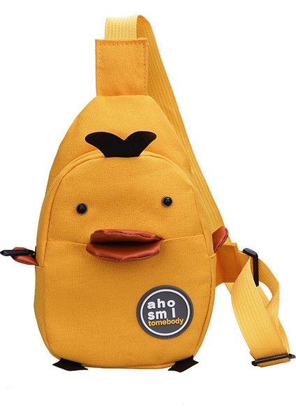 Kadınlar Için Karikatür Küçük Sarı Ördek Kanvas Göğüs Çantası, Rahat ve Sevimli Tek Omuz Çapraz Vücut Sırt Çantası, Sevimli Çanta (Yurt Dışından)