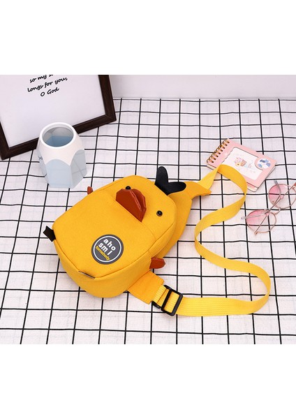 Kadınlar Için Karikatür Küçük Sarı Ördek Kanvas Göğüs Çantası, Rahat ve Sevimli Tek Omuz Çapraz Vücut Sırt Çantası, Sevimli Çanta (Yurt Dışından) modelleri