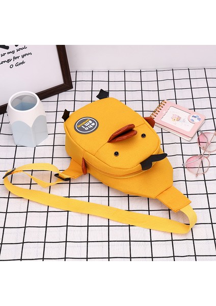 Kadınlar Için Karikatür Küçük Sarı Ördek Kanvas Göğüs Çantası, Rahat ve Sevimli Tek Omuz Çapraz Vücut Sırt Çantası, Sevimli Çanta (Yurt Dışından) indirimleri