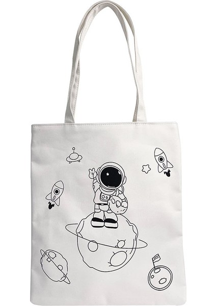 Kolej Tarzı Tek Omuz Kanvas Çanta Kadın Büyük Kapasiteli Çanta Kız Öğrenci Sınıf Çantası (Yurt Dışından)