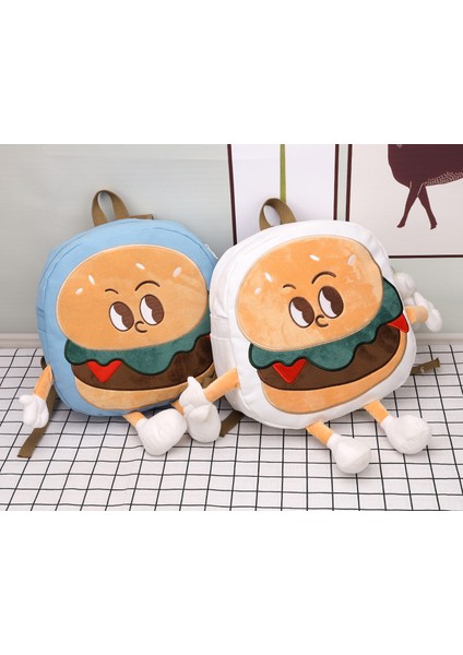 Çocuk Sırt Çantası Hamburger Kanvas Çanta Bilgisayar Çantası (Yurt Dışından) modelleri