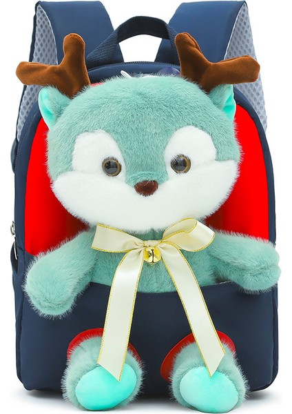 Çocuk Sevimli Sika Geyik Peluş Sırt Çantası Bahar Yeni Anaokulu Okul Çantası Rahat Kız Sırt Çantası (Yurt Dışından)