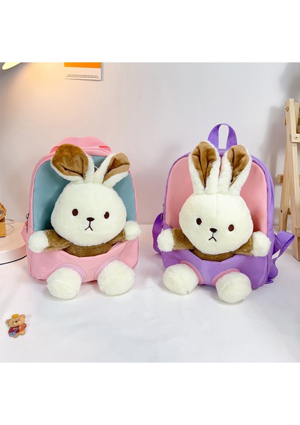 Anaokulu Okul Çantası Karikatür Tavşan Peluş Sırt Çantası Moda Hafif Çocuk Sırt Çantası (Yurt Dışından) fiyatları
