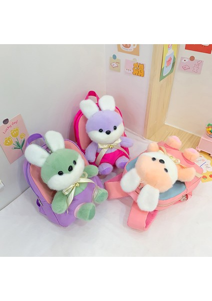 Anaokulu Okul Çantası Karikatür Tavşan Bebek Çantası Çocuk Omurga Koruyucu Hafif Sırt Çantası Çocuk Sırt Çantası (Yurt Dışından) fiyatları