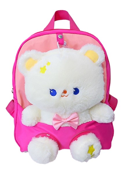 Çocuk Anaokulu Okul Çantaları, Erkek ve Kız Sırt Çantaları, Sevimli Karikatür Ayı Peluş Bebek Sırt Çantaları (Yurt Dışından)