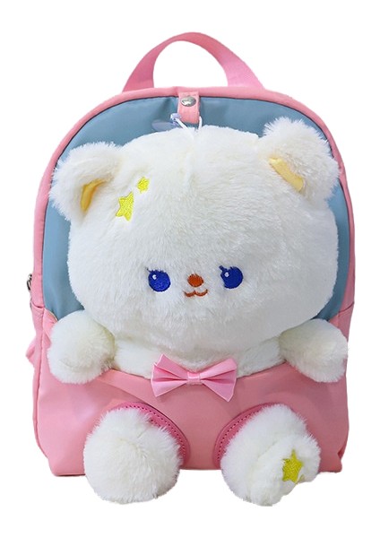 Çocuk Anaokulu Okul Çantaları, Erkek ve Kız Sırt Çantaları, Sevimli Karikatür Ayı Peluş Bebek Sırt Çantaları (Yurt Dışından)