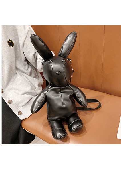 Küçük Tavşan Yumuşak Deri Çanta Kadın Omuz Moda Sevimli Kişiselleştirilmiş Bebek Crossbody Çanta (Yurt Dışından) modelleri