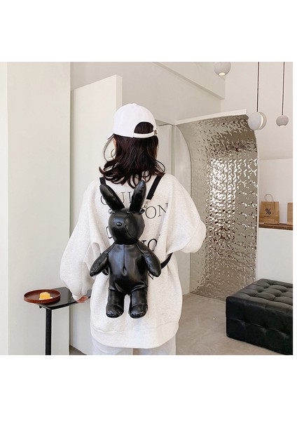 Küçük Tavşan Yumuşak Deri Çanta Kadın Omuz Moda Sevimli Kişiselleştirilmiş Bebek Crossbody Çanta (Yurt Dışından) fırsatları