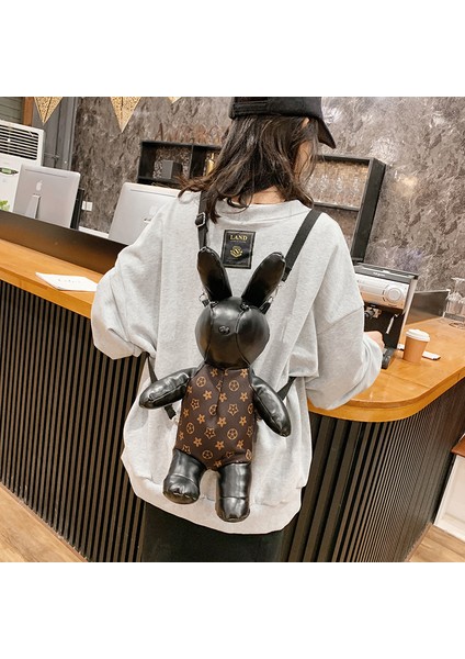 Küçük Tavşan Yumuşak Deri Çanta Kadın Omuz Moda Sevimli Kişiselleştirilmiş Bebek Crossbody Çanta (Yurt Dışından) indirimleri