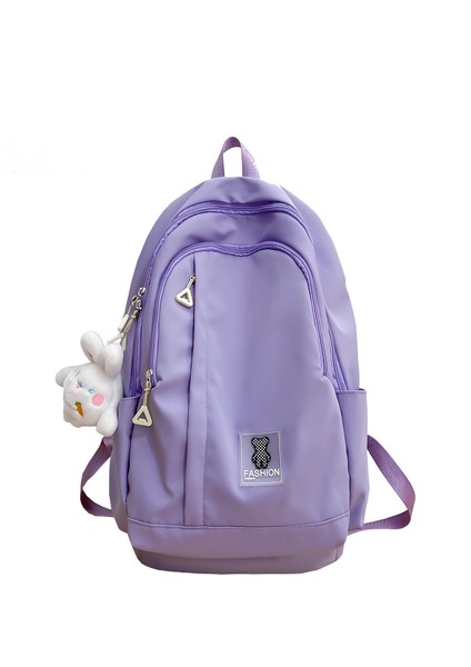 Şeker Renk Basit Sırt Çantası Ortaokul Öğrencisi Okul Çantası Büyük Kapasiteli Rahat Seyahat Sırt Çantası (Yurt Dışından)