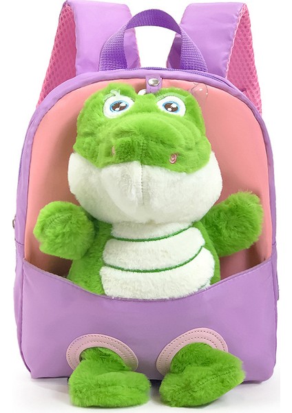 Yaratıcı Sevimli Timsah Çocuk Sırt Çantası Aşınmaya Dayanıklı Hafif Anaokulu Okul Çantası Moda Moda Küçük Sırt Çantası (Yurt Dışından)