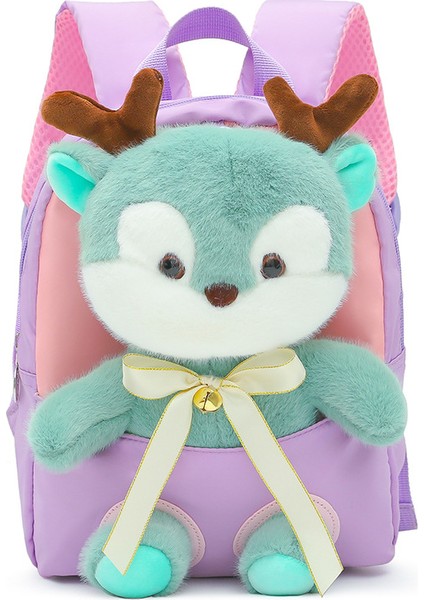 Çocuk Sevimli Sika Geyik Peluş Sırt Çantası Bahar Yeni Anaokulu Okul Çantası Rahat Kız Sırt Çantası (Yurt Dışından)