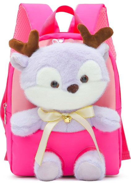 Çocuk Sevimli Sika Geyik Peluş Sırt Çantası Bahar Yeni Anaokulu Okul Çantası Rahat Kız Sırt Çantası (Yurt Dışından)