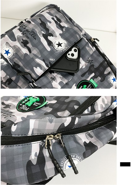 Öğrenci Okul Çantası Hafif, Büyük Kapasiteli Sırt Çantası, Modaya Uygun Grafiti Gündelik Spor Sırt Çantası (Yurt Dışından) indirimleri