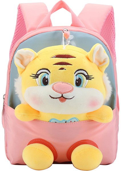 Peluş Bebek Bölünmüş Sırt Çantası, Anaokulu Erkek ve Kız Çocukları Sevimli Kaplan Bebek Okul Çantasını Sever (Yurt Dışından)