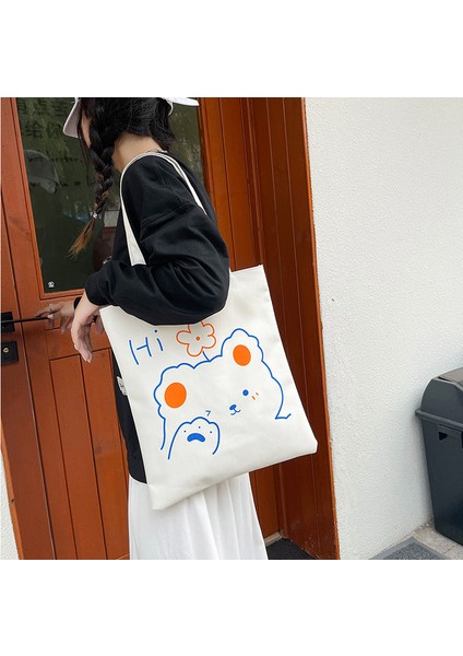 Kolej Tarzı Tek Omuz Kanvas Çanta Kadın Büyük Kapasiteli Çanta Kız Öğrenci Sınıf Çantası (Yurt Dışından) modelleri